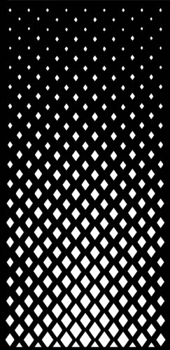 Designová kovová výplň, laserem vypálený vzor 9010, rozměr 1000x2000x2,5 mm, bez povrchové úpravy